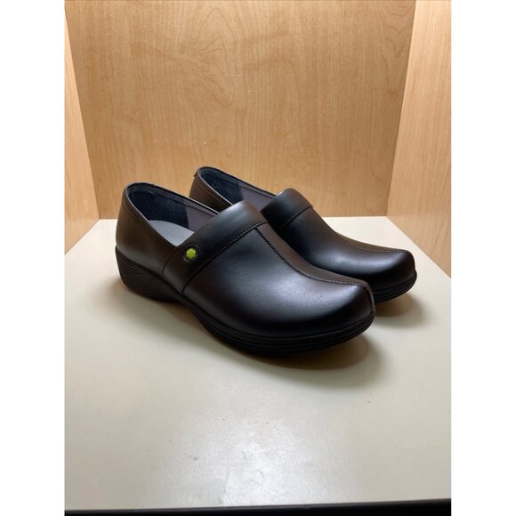 Dansko Womens Work Wonders Black Patent Leather Slip On Clogs 42 NB Walk inserts - Picture 8 of 15